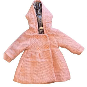 KIDS TALES BABY PINK JACKET GIRLS COAT WINTER HOLIDAY TOP SIZE 12 18 MTH